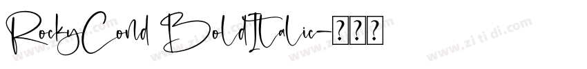 RockyCond BoldItalic字体转换